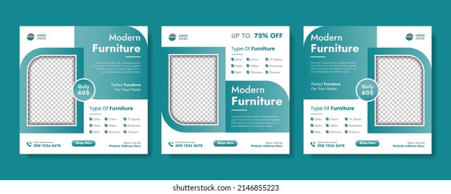 Furniture social media instagram post template