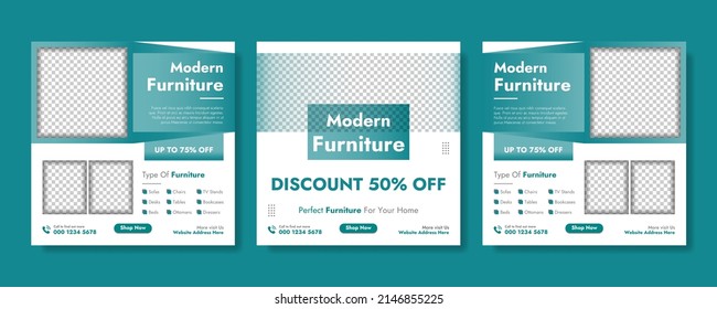 Furniture social media instagram post template