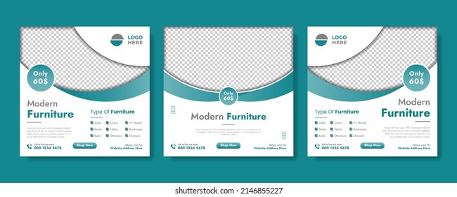 Furniture social media instagram post template