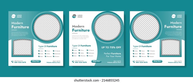 Furniture social media instagram post template