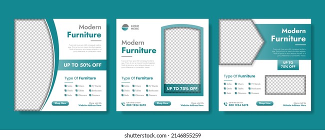 Furniture social media instagram post template