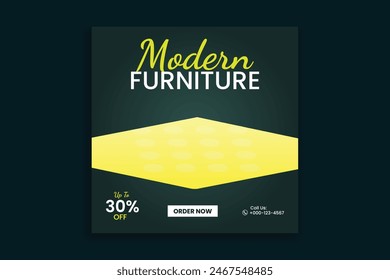 Furniture social media post Furniture banner design template