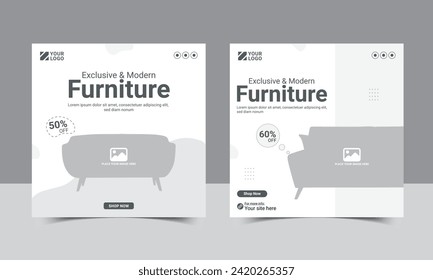 Furniture social media post design template