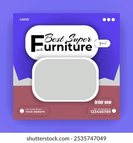 Furniture social media post design template