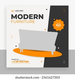 furniture social media post design template