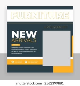 furniture social media post design template