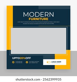 furniture social media post design template