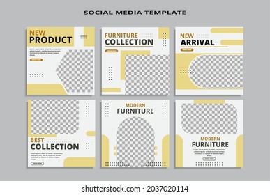 Furniture social media post template for promotion