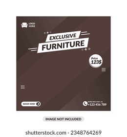 furniture social media post template banner