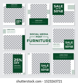 Furniture social media post templates