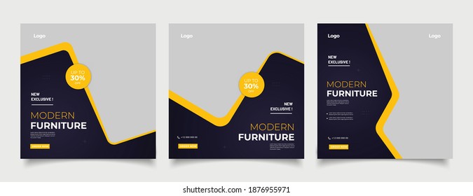 Furniture social media post templates 