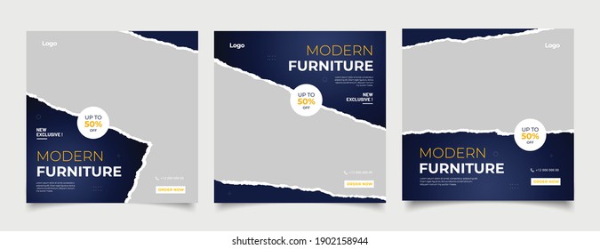 Furniture social media post templates 