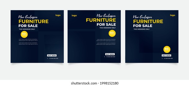 Furniture social media post templates
