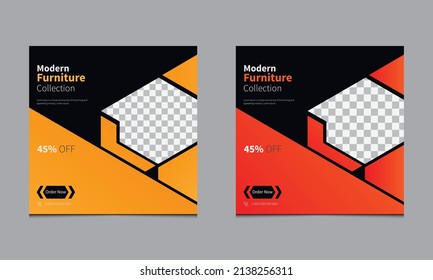 Furniture social media post templates.
