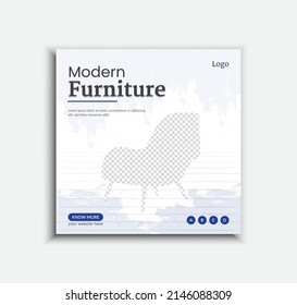 Furniture social media post and web banner template