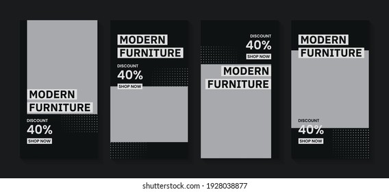 Furniture social media stories template