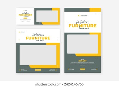 Furniture social media template design