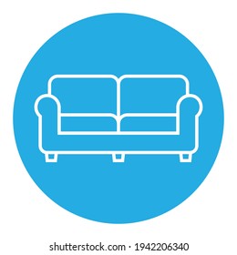vectores de iconos planos de sofá