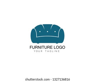 Furniture Sofa Logo Design Icon Template Stock Vector (Royalty Free ...