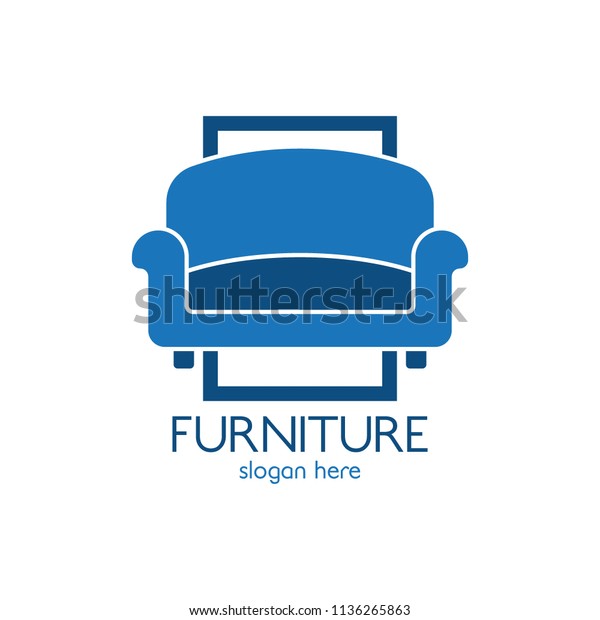 Furniture Sofa Logo Design Icon Template Stock Vector (royalty Free 