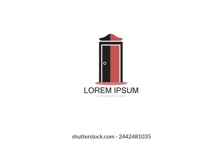 furniture sofa minimalist flat logo template vector