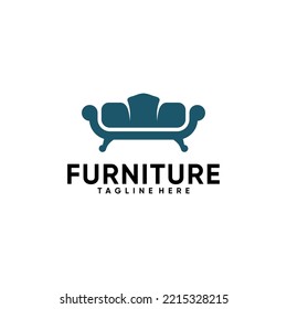 furniture sofa vector illustration logo. simple, elegant, modern, sharp and easy to use in any media
