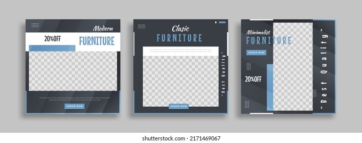 furniture sosial media post template design