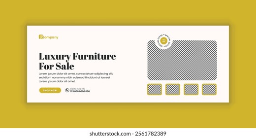 Furniture Store  social media Cover Design and Web Timeline Banner Design Template