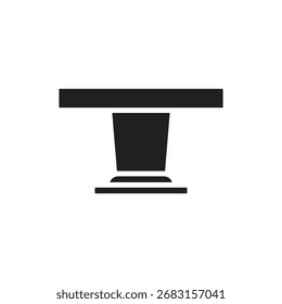 Möbeltisch gefüllt Symbol Vektorgrafik