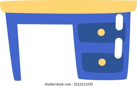 Tabla de muebles, ilustración, vector sobre fondo blanco.