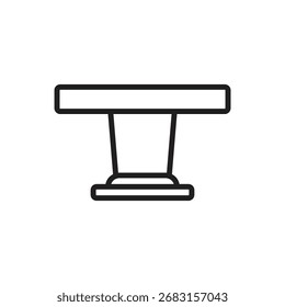 Vektorgrafik des Umrisssymbols der Möbeltabelle