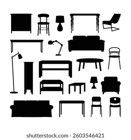 furniture table and study table books and laptop illustrations