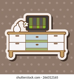 furniture theme cabinet elements vector,eps
