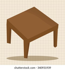 furniture theme table desk elements vector,eps