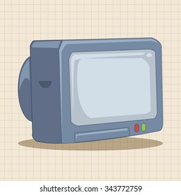 furniture theme television elements vector,eps