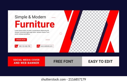 Furniture timeline cover, Abstract banner design for ads, Social media banner, Timeline cover template
