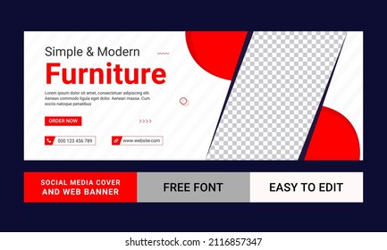 Furniture timeline cover, Abstract banner design for ads, Social media banner, Timeline cover template
