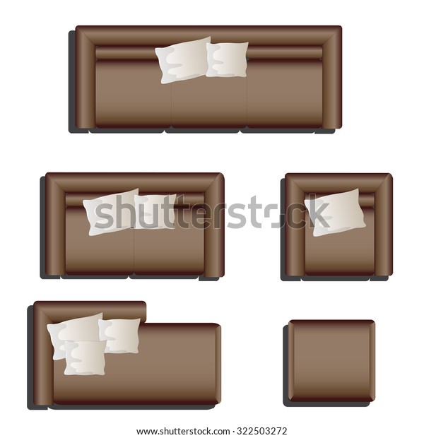 Furniture Top View Set 28 Interior Stock Vector (Royalty Free) 322503272
