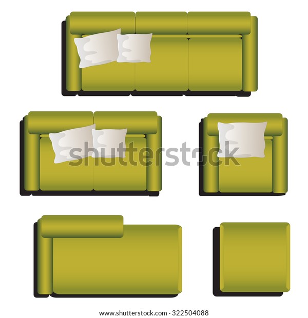 Furniture Top View Set 29 Interior Stock Vector (Royalty Free) 322504088