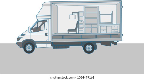 furniture transportation by small-sized transport