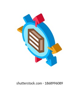 furniture transposition icon vector. isometric furniture transposition sign. color isolated symbol illustration
