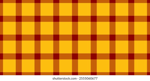 Furniture vector check fabric, pixel plaid seamless background. Dye pattern textile tartan texture in orange and bright colors palette.