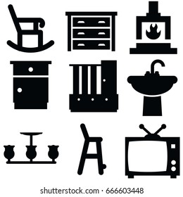 furniture vector icon set