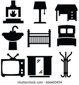 furniture vector icon set