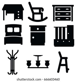 furniture vector icon set