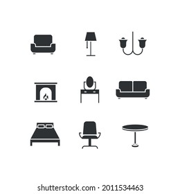 furniture vector icon sofa kitchen light icon home