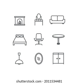 furniture vector icon sofa kitchen light icon home