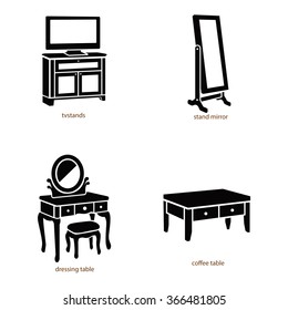 Furniture vector icons