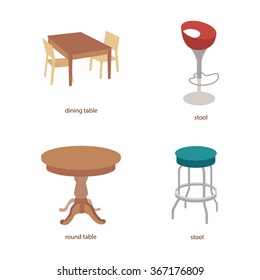 Furniture vector icons