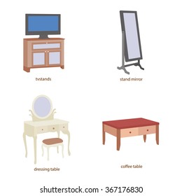 Furniture vector icons